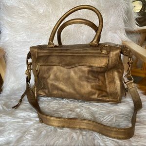 Rebecca Minkoff MAB Mini Satchel in Bronze/Gold